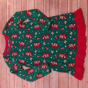 Girls Long Sleeved Christmas Santa Nightgown